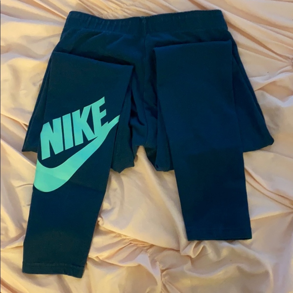 Nike leggings. Teal & Turquoise